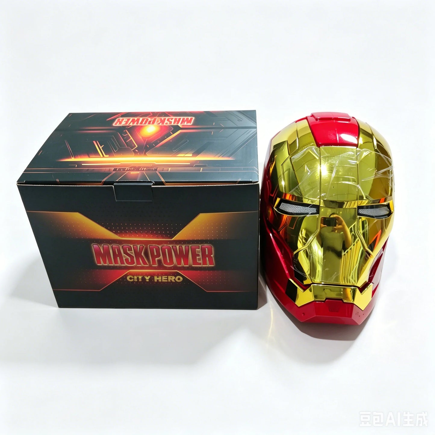 Mască Avengers Iron Man - Cască electrică cu control vocal, neagră
