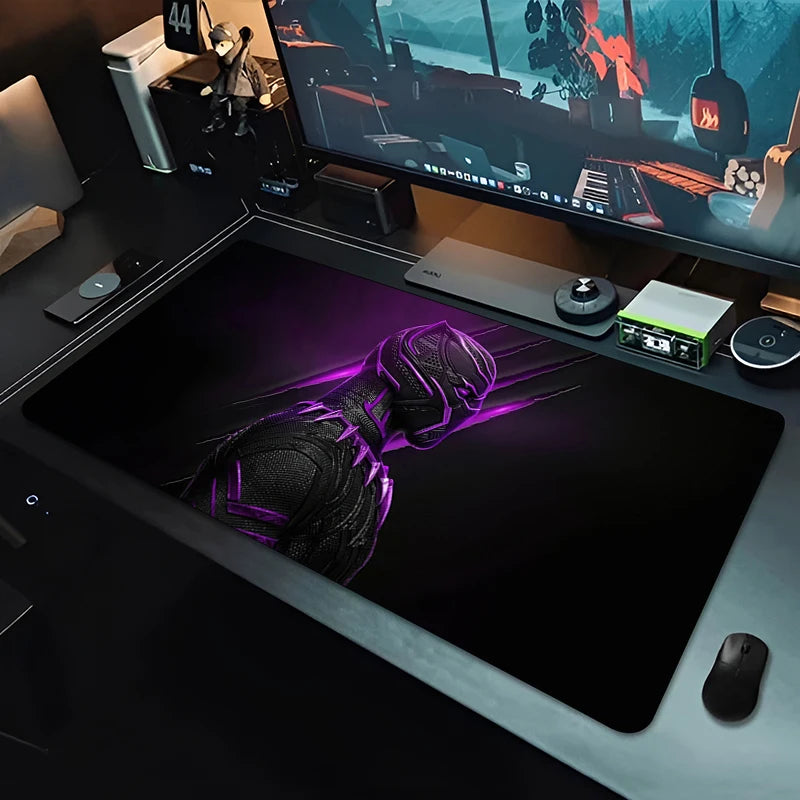 XXL gamingmussemåtte Black Panther – monokrom sort til skrivebord