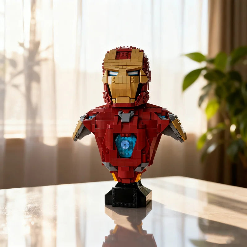 Avengers Iron Man Bust Brick Figure - 882 Pieces