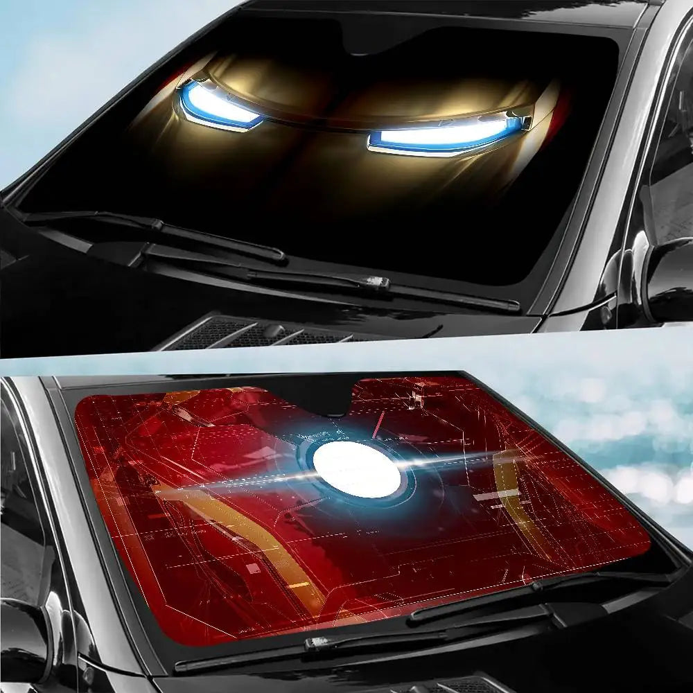 Sluneční clona do auta Iron Man – ochrana čelního skla před UV zářením