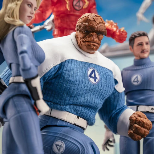 The Thing-figura – kék-fehér Fantasztikus Négyes-egyenruha